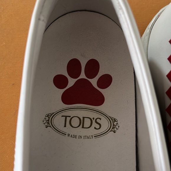 TOD’S SIZE 34 SPORT BIANCO RUBINO SLIP-ON - Picture 4 of 11